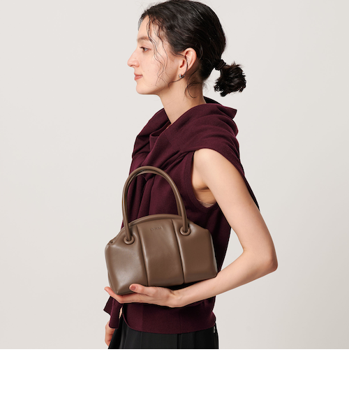 極美品 ADD CULUMN PUFF - BOSTON W 2WAY ピンク ADD CULUMN(アドカラム) / PUFF BOSTON/ハンドバッグ/レザー/PNK