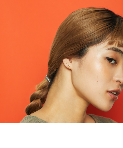 ビューティー＆ユース　ユナイテッドアローズ 〈BAQLESS 〉クロス ピアス BAQLESS＞ジルコニア ピアス