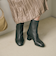 レザー バックジップ ブーツ