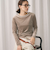シアーベロア リンガーロングスリーブTシャツ