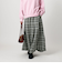 チェック プリーツロングスカート