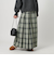 チェック プリーツロングスカート