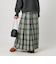 チェック プリーツロングスカート