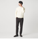 【WEB限定 WARDROBE SMART】マシーンウォッシャブル ウールミックス アゼ クルーネック