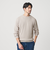 【WEB限定 WARDROBE SMART】マシーンウォッシャブル ウールミックス アゼ クルーネック