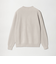 【WEB限定 WARDROBE SMART】マシーンウォッシャブル ウールミックス アゼ クルーネック