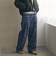 コットンフランネルチェック バックゴムワイドパンツ