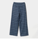 コットンフランネルチェック バックゴムワイドパンツ