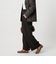 【WEB限定 Wardrobe DAILY MINIMAL】ウールライク ランダムタック ワイドパンツ ウォッシャブル
