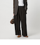 【WEB限定 Wardrobe DAILY MINIMAL】ウールライク ランダムタック ワイドパンツ ウォッシャブル