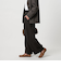 【WEB限定 Wardrobe DAILY MINIMAL】ウールライク ランダムタック ワイドパンツ ウォッシャブル