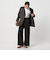 【WEB限定 Wardrobe DAILY MINIMAL】ウールライク ランダムタック ワイドパンツ ウォッシャブル