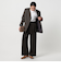 【WEB限定 Wardrobe DAILY MINIMAL】ウールライク ランダムタック ワイドパンツ ウォッシャブル