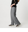 【WEB限定 Wardrobe DAILY MINIMAL】ウールライク ランダムタック ワイドパンツ ウォッシャブル