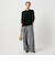 【WEB限定 Wardrobe DAILY MINIMAL】ウールライク ランダムタック ワイドパンツ ウォッシャブル