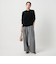 【WEB限定 Wardrobe DAILY MINIMAL】ウールライク ランダムタック ワイドパンツ ウォッシャブル
