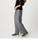 【WEB限定 Wardrobe DAILY MINIMAL】ウールライク ランダムタック ワイドパンツ ウォッシャブル