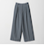 【WEB限定 Wardrobe DAILY MINIMAL】ウールライク ランダムタック ワイドパンツ ウォッシャブル
