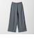 【WEB限定 Wardrobe DAILY MINIMAL】ウールライク ランダムタック ワイドパンツ ウォッシャブル