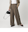 【WEB限定 Wardrobe DAILY MINIMAL】ウールライク ランダムタック ワイドパンツ ウォッシャブル