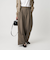 【WEB限定 Wardrobe DAILY MINIMAL】ウールライク ランダムタック ワイドパンツ ウォッシャブル
