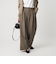 【WEB限定 Wardrobe DAILY MINIMAL】ウールライク ランダムタック ワイドパンツ ウォッシャブル
