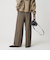 【WEB限定 Wardrobe DAILY MINIMAL】ウールライク ランダムタック ワイドパンツ ウォッシャブル