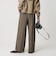 【WEB限定 Wardrobe DAILY MINIMAL】ウールライク ランダムタック ワイドパンツ ウォッシャブル