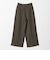 【WEB限定 Wardrobe DAILY MINIMAL】ウールライク ランダムタック ワイドパンツ ウォッシャブル