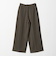 【WEB限定 Wardrobe DAILY MINIMAL】ウールライク ランダムタック ワイドパンツ ウォッシャブル
