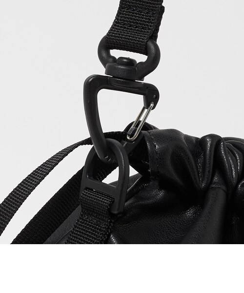 BAICYCLON＞レザーライク ドロー ストリング 巾着 バッグ