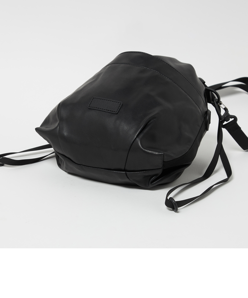 BAICYCLON＞レザーライク ドロー ストリング 巾着 バッグ