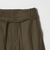 毛ブレンド ハイウエスト タックワイドパンツ