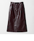 レザーライク Aラインスカート