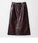 レザーライク Aラインスカート