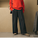 毛ポリエステルレーヨンブレンド ワイドタックパンツ