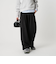 毛ポリエステルレーヨンブレンド ワイドタックパンツ