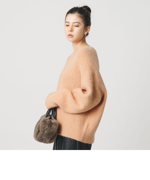 バトナー 　ニットプルオーバー　　　モヘヤ　アルパカ　シャギー アルパカブレンド シャギー ニットプルオーバー