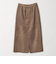 スエードライク Iラインスカート