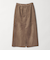 スエードライク Iラインスカート