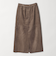 スエードライク Iラインスカート