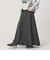 毛ポリエステル フランネル プレスフレアスカート