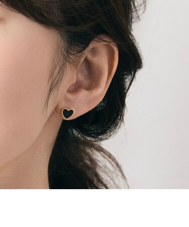 BAQLESS＞Amity Black Heart ピアス｜ビューティー＆ユース 