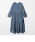 ポリエステル ギャザーフレアワンピース