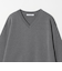 コットンブレンド Vネックニットプルオーバー ウォッシャブル