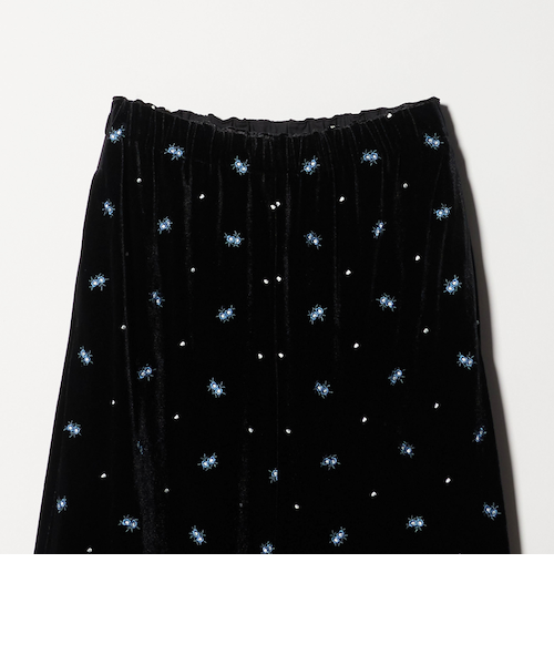 エンブロイダリー ベロアイージーパンツ ウォッシャブル｜ビューティー