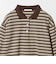 コットンボーダー ポロカラー プルオーバー