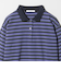 コットンボーダー ポロカラー プルオーバー