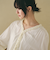 【WEB限定 Wardrobe DAILY MINIMAL】ラッフル Vネックブラウス ウォッシャブル