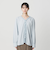 【WEB限定 Wardrobe DAILY MINIMAL】ラッフル Vネックブラウス ウォッシャブル